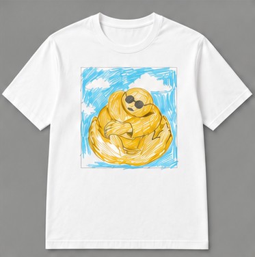T-shirt blanc avec l’illustration LGLC